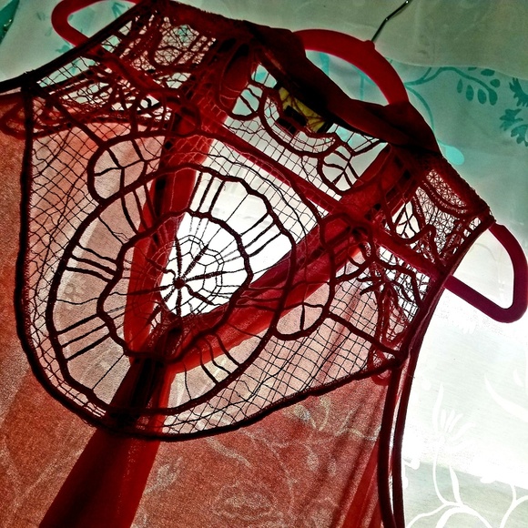 FOREVER 21 Rust Sheer Sleeveless Blouse - Picture 5 of 8